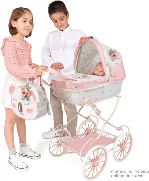 DeCuevas skladací kočík pre bábiky s batôžkom Koala 81 cm