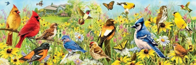Panoramatické puzzle záhradní vtáci 1000 dielikov