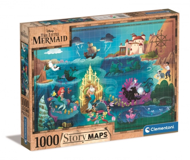 Puzzle 1000 dielikov Malá morská víla - Story Maps