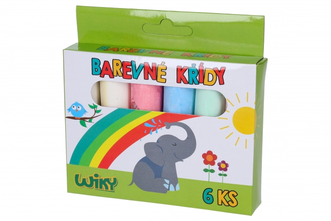 Farebné chodníkové kriedy 6 ks