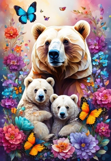 Puzzle Materská láska Medvede 1000 dielikov