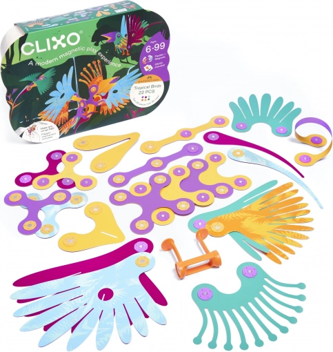 Clixo tropical birds magnetická stavebnica 22 ks