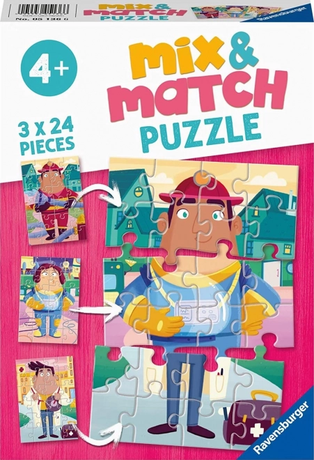 Ravensburger Puzzle Mix&Match: Moje Obľúbené Povolanie 3x24 Dielikov