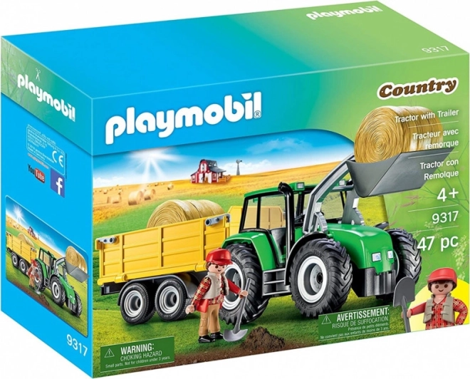 Súprava figúrok zem 9317 Traktor s prívesom