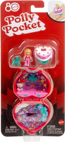 polly pocket výročný kompaktný set k 80. výročiu mattel s prsteňom