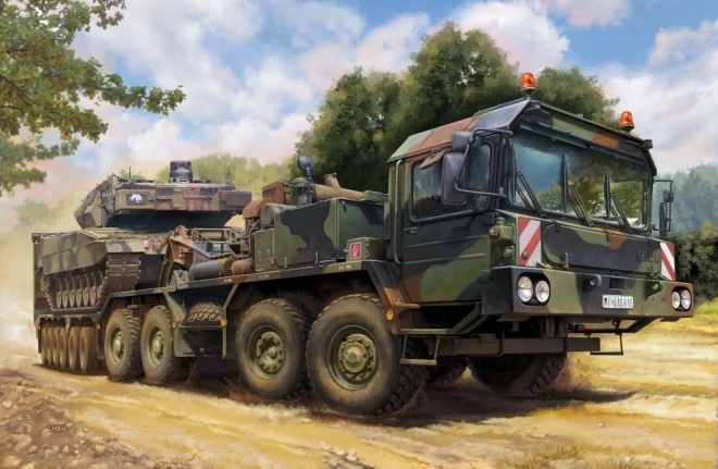 Plastikový model SLT-56 traktor s 56t návesom