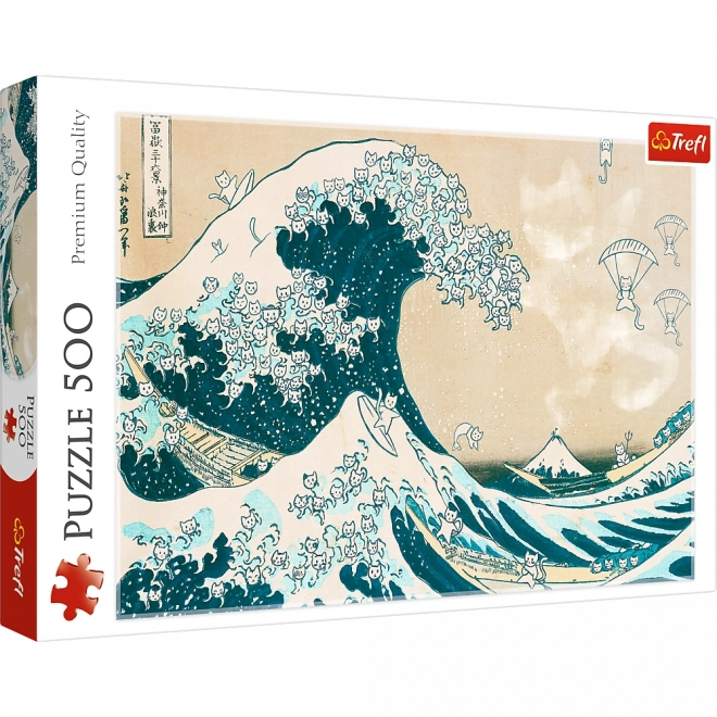 Puzzle 500 dielikov – veľká mačacia vlna Trefl