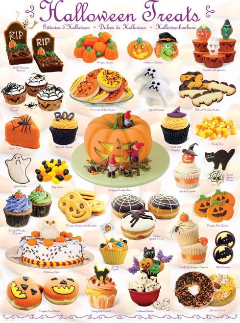 Halloweenské puzzle sladkosti 1000 dielikov