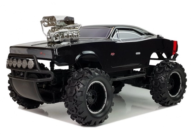 Zábavné zdatné auto na diaľkové ovládanie 4x4 čierne