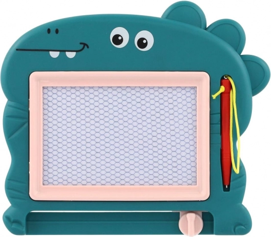 Magnetická kresliaca tabuľa pre deti v tvare dinosaura, 4 farby