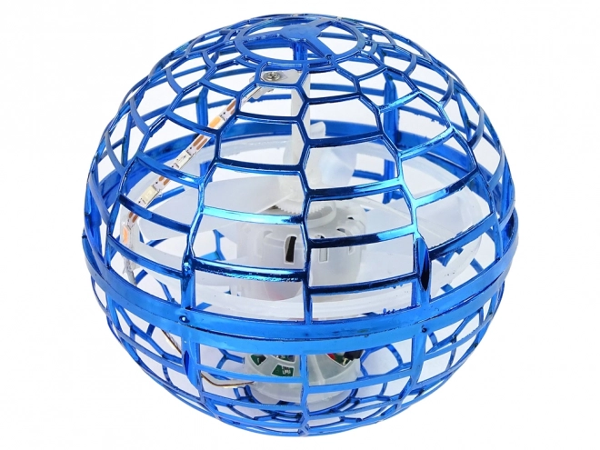 Lietajúca Rotujúca Guľa Modrá Flynova LED 10 cm