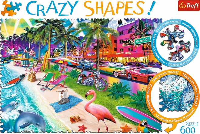 Trefl Crazy Shapes puzzle Pláž Miami