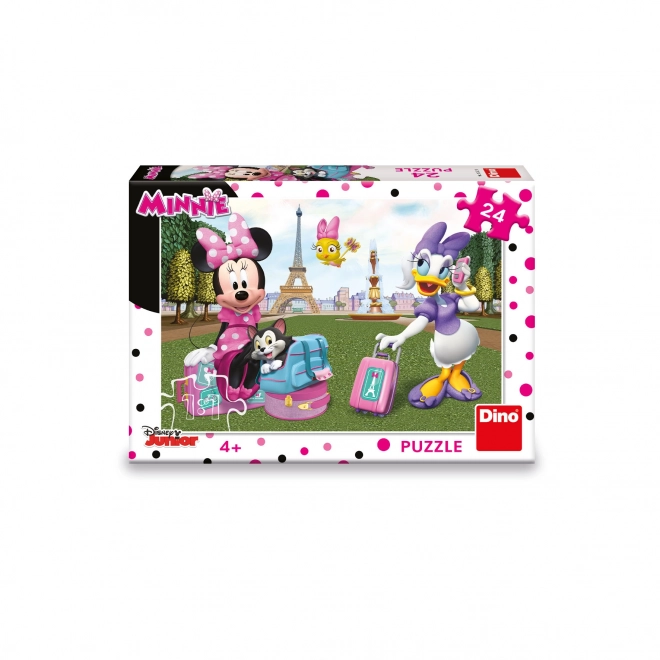 Puzzle Minnie v Paríži 24 dielikov