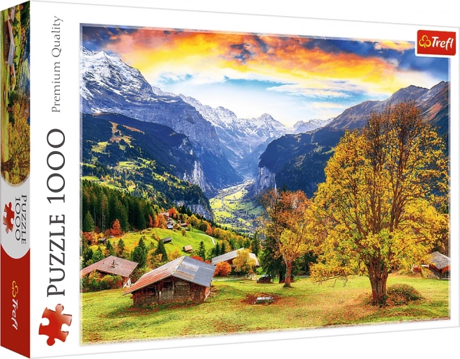 Puzzle Malebná alpská dedina 1000 dielikov