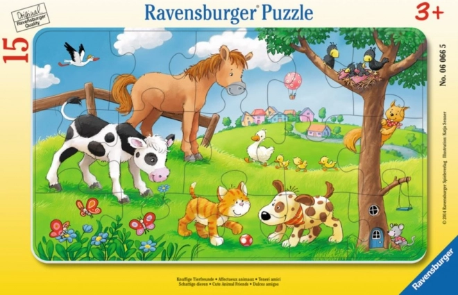 Puzzle Roztomilí kamaráti 15 dielikov