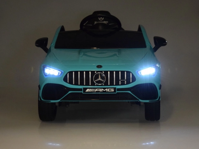Detské elektrické auto Mercedes AMG CLA 45s s hojdačkovým efektom – Modrá