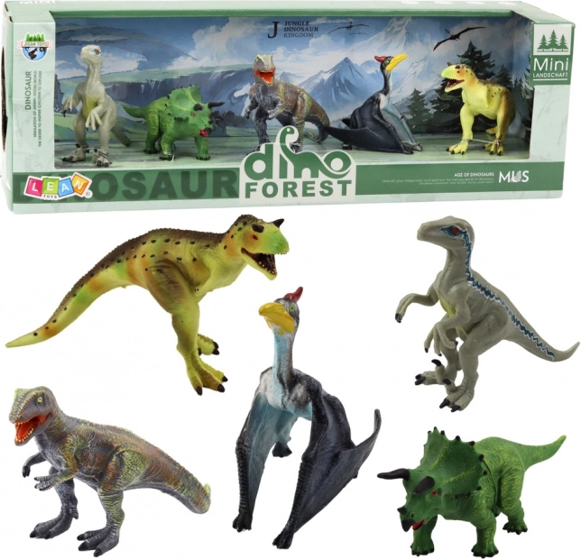 Sada realistických figúrok dinosaurov Les 5 ks