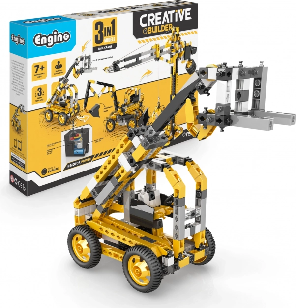 Engino stavebnica Creative Builder – stavebné stroje (3 v 1)