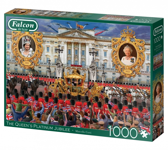 Puzzle Falcon Královnino Platinové Výročí 1000 Dielikov