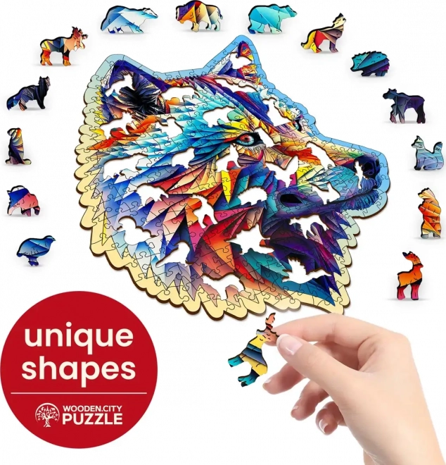 Drevené puzzle Nóbl vlk 250 dielikov