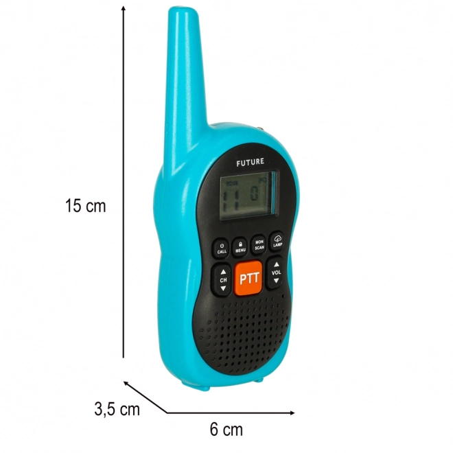 Detské walkie talkie s dosahom 3 km - sada 2 kusy