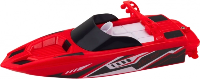 Závodný motorový čln RC s dvojitým motorom 2.4 GHz červený