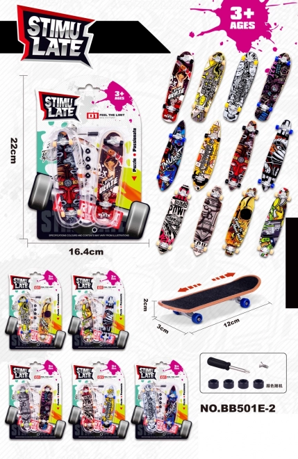 Skateboard Fingerboard súprava 2 ks