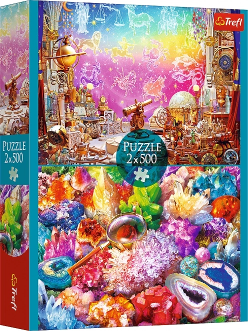 Puzzle 2x500 kusov vesmír a kryštály