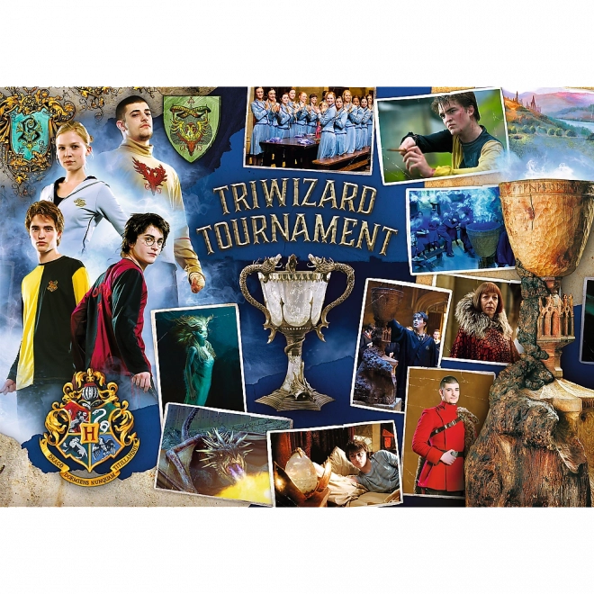 Trefl puzzle Harry Potter: Turnaj troch čarodejníkov, Metlobal a Rokfort 400 + 500 + 600 dielikov