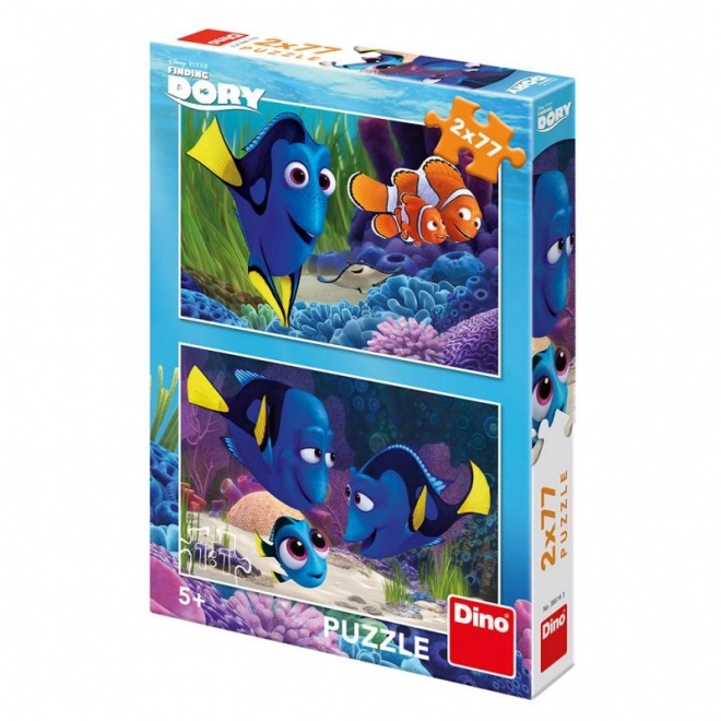 Puzzle Hľadá sa Dory 2x77 dielikov