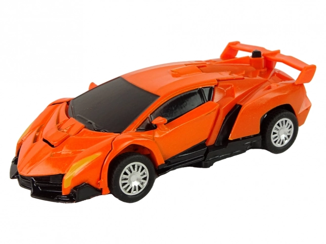 Auto robot 2v1 Transformers červený oranžový