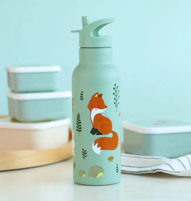A Little Lovely Company Nerezová fľaša na pitie 500 ml – Priatelia z lesa