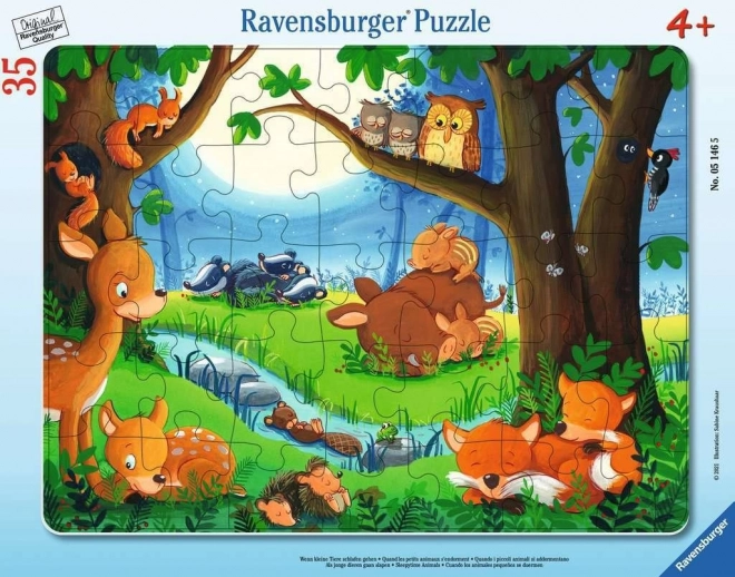 Ravensburger Puzzle Když jdou všichni spát 35 dielikov