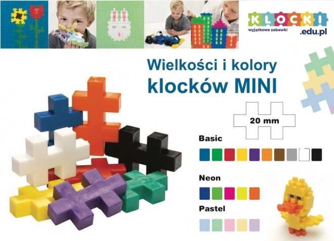 Plastické kocky PlusPlus Mini Pastel 1200 ks