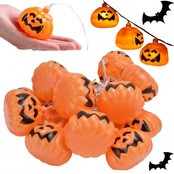 Svetelný girlanda dýňové LED na Halloween