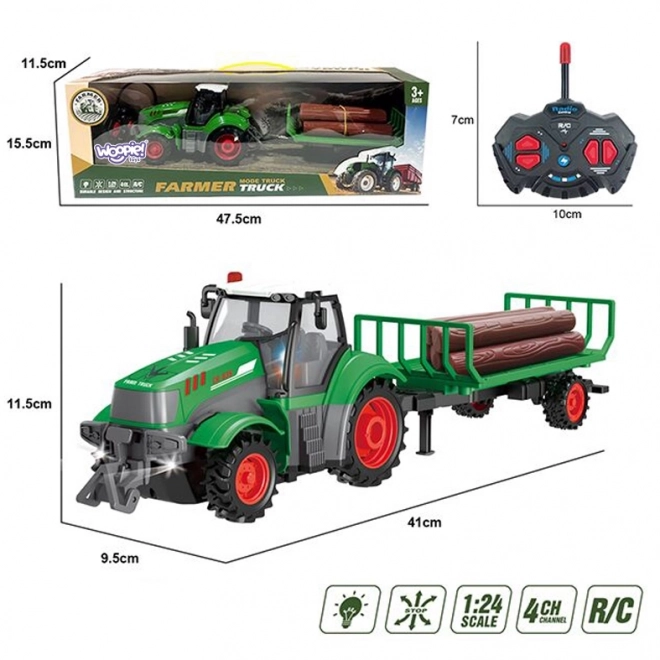 Interaktívny RC traktor s prívesom