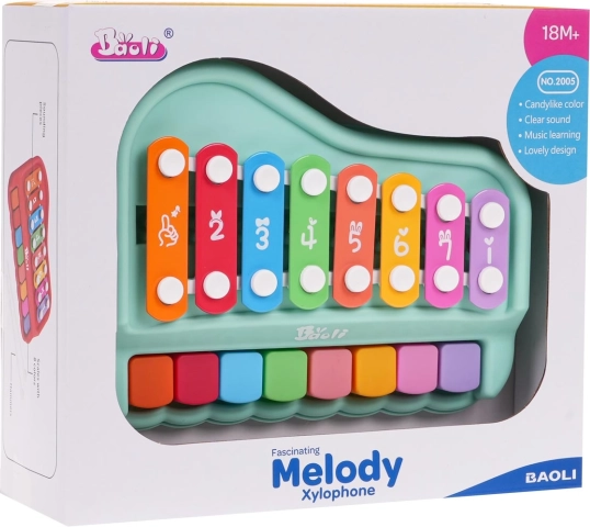 Hudobné pianínko a xylofón 2v1 pre deti – Zelené