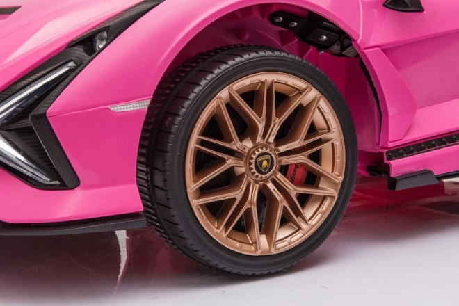 Lamborghini SIAN detské auto na batériu s ovládačom – Ružové