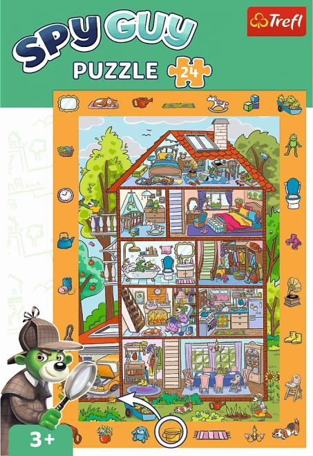 Trefl: Puzzle pozorovacie 24 dielikov - Spy Guy - doma