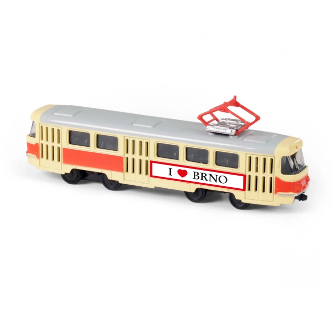 Kovová retro tramvaj Brno 16 cm