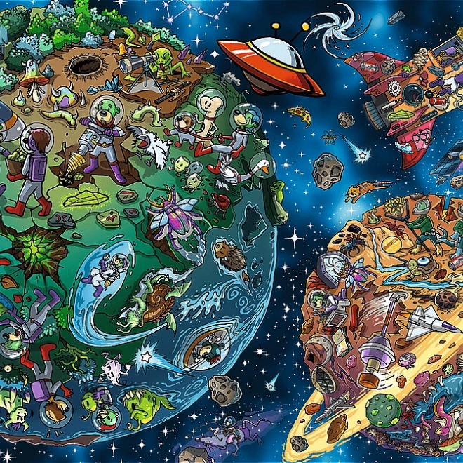 Puzzle Treflíci vo vesmíre