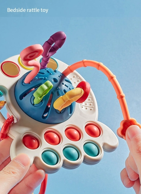 Woopie senzorická hračka montessori hryzadlo multifunkčné