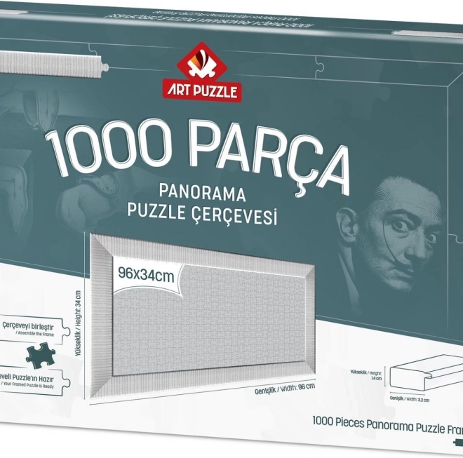 Rám na puzzle 96x34 cm biely
