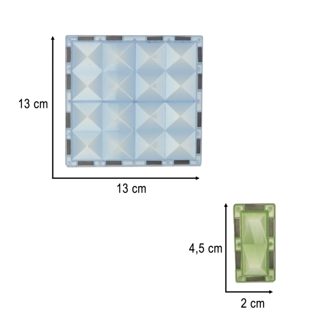 Svetelné magnetické stavebnice 124 dielikov