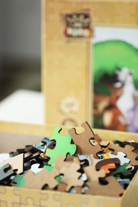 Drevené puzzle Dinosauri na rybách