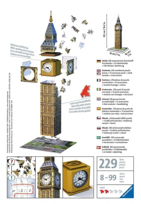 Ravensburger 3D puzzle Big Ben s hodinami