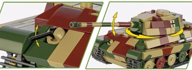 Model tanku Tiger II Königstiger z plastových kociek