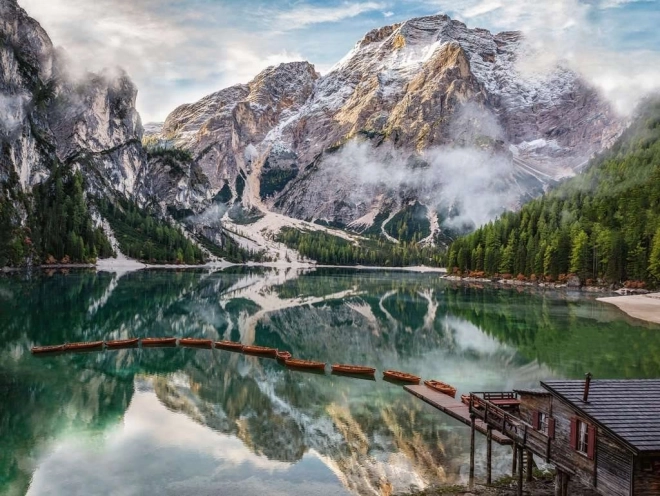 Puzzle Lago di Braies, Taliansko 1500 dielikov