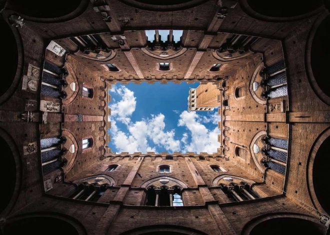 Ravensburger Puzzle Cortile della Podestà, Palazzo Pubblico, Siena, Taliansko 1000 dielikov