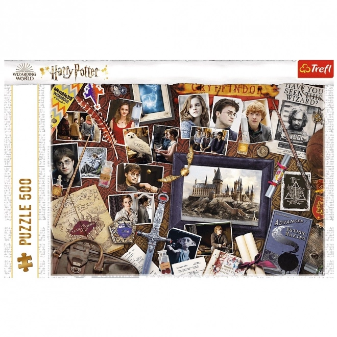 Puzzle Harry Potter: Vzpomienky na Rokfort 500 dielikov